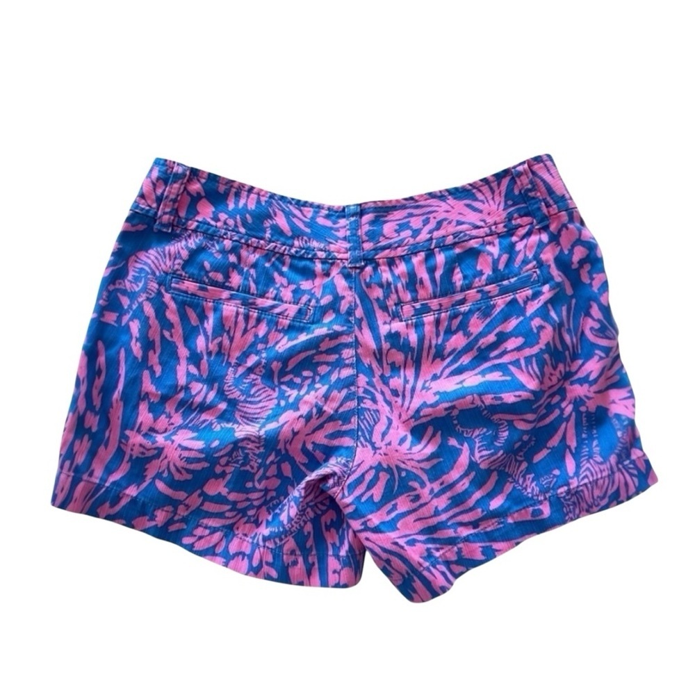 Lilly Pulitzer Callahan Shorts Pink Purple Tropical Size 0 - Picture 5 of 9